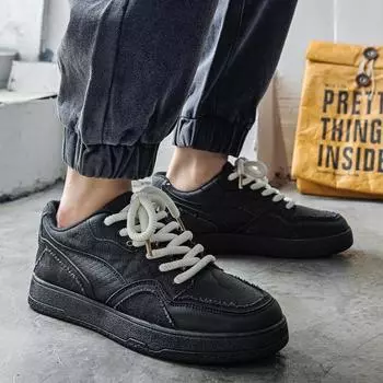 Обувь мужская 2024 года, новые популярные кроссовки для скейтбординга, мужская корейская версия, модный дизайн, нишевая повседневная дышащая обувь для увеличения высоты 39 белый