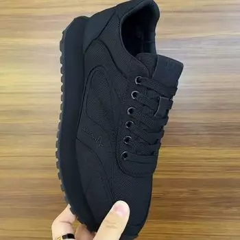 Обувь Мужская 2025 Новая Белая Спортивная Обувь Мужская Повседневная Черная Толстая Подошва Увеличивающая Рост Женская Обувь Дышащая Обувь 35 чёрный