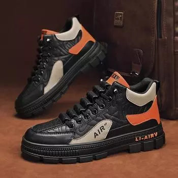 Обувь мужская 2025 новая весенняя универсальная повседневная обувь для инструментов с одной педалью спортивная на толстой подошве увеличивающая рост маленькая белая обувь 39