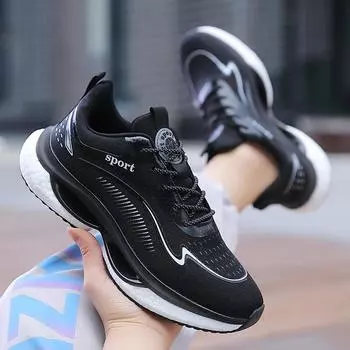 Обувь мужская больших размеров модная летняя дышащая сетчатая модная мужская обувь Popcorn мужские легкие кроссовки для бега 36 синий