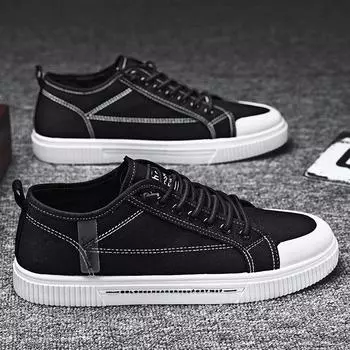Обувь мужская модная, индивидуальная, универсальная, черная, мужская, высококачественная, дышащая, повседневная обувь, интернет-знаменитость, популярная мужская обувь 39
