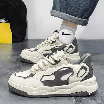 Обувь мужская модная обувь весенний дизайн чувство нишевая спортивная обувь для сноубординга ученики средней школы корейская версия универсальные низкие повседневные белые туфли 39