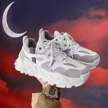 Обувь мужская обувь модный бренд 2025 весна новый повышенный дышащий досуг спорт Интернет знаменитость папа обувь мужская обувь 39