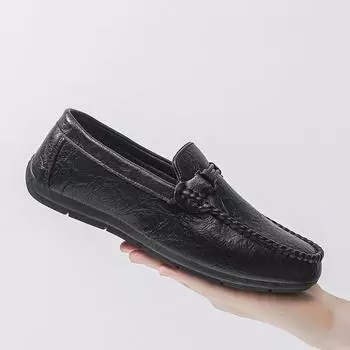 Обувь Мужская One Pedal Doudou Лоферы Повседневная Платье Британский Дышащий Мужской Цвет Мягкий Подошва Тренд Вождение 39