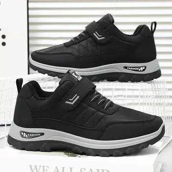 Обувь мужская осенняя мужская обувь для ходьбы среднего возраста с мягкой подошвой на липучке для пары повседневные кроссовки 41
