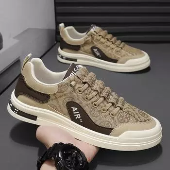 Обувь Мужская повседневная модная обувь Универсальная обувь для сноуборда Модная брендовая легкая роскошная обувь для вождения Slip-on 39 коричневый/бежевый