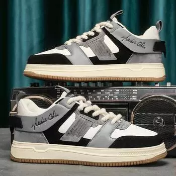 Обувь мужская трендовая 2025 осень и зима новая студенческая дышащая универсальная спортивная обувь для сноуборда ретро нишевый дизайн повседневная обувь 39