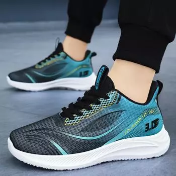 Обувь мужская весенняя новая мягкая подошва дышащая спортивная обувь корейская версия модные кроссовки сетчатая повседневная обувь мужская обувь импортная торговля 39