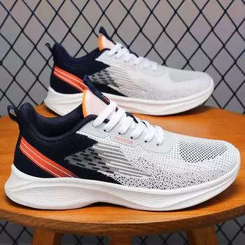 Обувь мужская весенняя сетчатая дышащая одинарная обувь модная трендовая спортивная обувь простая универсальная повседневная обувь мужская обувь 39