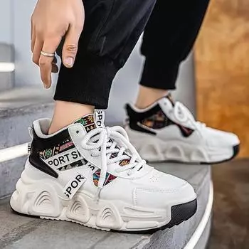 Обувь мужская весенняя тенденция студенческая платформа инструментальная обувь Martin сапоги нишевая оригинальная спортивная обувь высокая модная обувь для пап 39 хаки