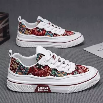 Обувь мужская весна и лето 2025 новые мужские парусиновые туфли модный тренд новые универсальные спортивные и любительские сноуборд-туфли 39 зелёный