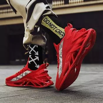 Обувь Мужские кроссовки Мужская мужская повседневная обувь Теннисная обувь Кроссовки для гонок Кроссовки для мужчин 39 красный