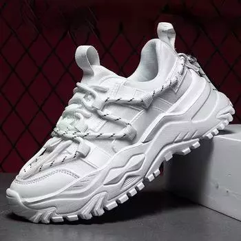 Обувь Мужские кроссовки Мужская повседневная мужская обувь Tenis Роскошная обувь Кроссовки для гонок Дышащая обувь Модные лоферы Кроссовки для мужчин 35 белый