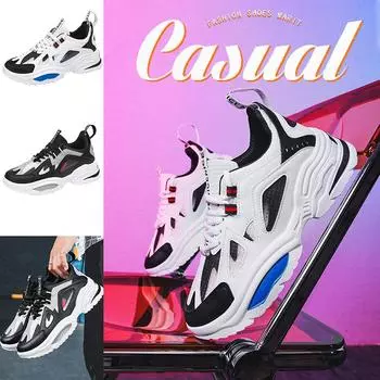 Обувь Мужские кроссовки Мужская повседневная обувь Tenis Роскошная обувь Модные кроссовки 39 чёрный