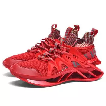 Обувь Мужские кроссовки Мужские повседневные кроссовки Дышащая обувь для гонок Модные лоферы Кроссовки для мужчин 39 красный