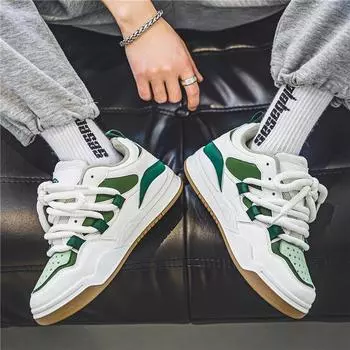 обувь Мужские модные цветные туфли на толстой подошве, нескользящие и удобные для катания на скейтборде и прогулок на свежем воздухе 39