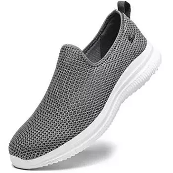 Обувь Мужские мокасины Легкие прогулочные дышащие летние удобные повседневные туфли Мужские кроссовки Hombre Plus 36 темно серый
