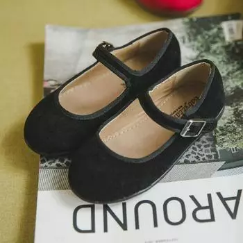 Обувь на плоской подошве Baby Jam для девочек Sasha, черная-Y091 130