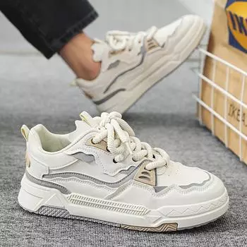 Обувь на плоской подошве для прыжков на доске для мужчин 2024 года, новые мужские кроссовки, мужская теннисная повседневная обувь для активного отдыха, лучшая продаваемая рабочая одежда, модная нескользящая 39 бежевый