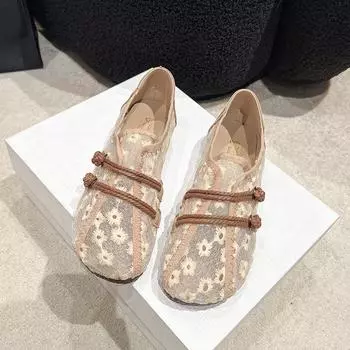 Обувь на плоской подошве с сеткой, лоферы, женская обувь без шнуровки на плоской подошве, удобная женская обувь на мягкой подошве, мокасины, женская повседневная обувь 42 хаки