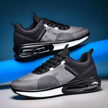 Обувь на воздушной подушке Модные мужские спортивные кроссовки Кроссовки с мягкой подошвой Мужская повседневная обувь 39 белый