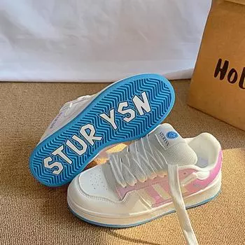 Обувь Niche bread shoes на платформе женские ins2024 осень новые туфли для доски универсальные повседневные белые туфли 35