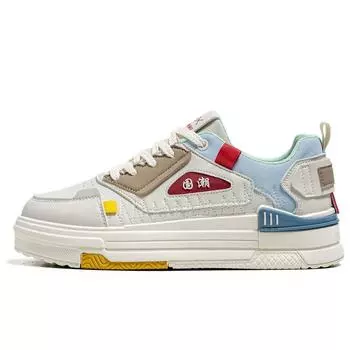 Обувь нового стиля 2025 года, мужская модная весенняя модель, стиль National Tide, спортивная белая обувь, универсальная дышащая износостойкая повседневная обувь для скейтбординга. 39