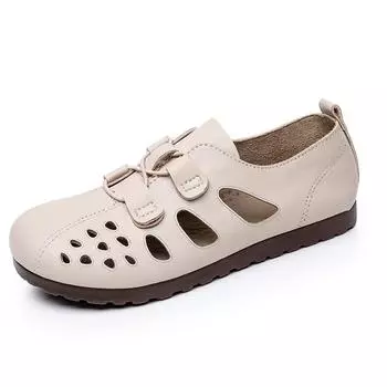 Обувь Новые дышащие модные летние туфли с вырезами Удобные носимые кроссовки Повседневная прогулочная женская обувь 35