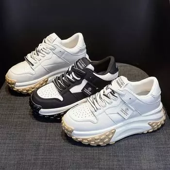 Обувь Old Dad Shoes Женская обувь Толстая подошва Спортивная повседневная белая обувь 35 белый