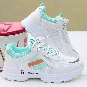 Обувь папы, женская, новый летний тренд, корейская версия, дышащая сетка, студенческая спортивная универсальная повседневная обувь 35 серый