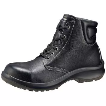 Обувь Premium High Verde Safety Shoes JIS Standard Medium Knit Shoes Lace Normal Work Wide Toecap PRM220 Black cm [Midori Anzen] Anti-slip 27.0