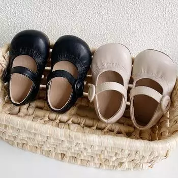 Обувь принцессы Обувь для девочек Весенние и осенние туфли для малышей Детская кожаная обувь 16 бежевый