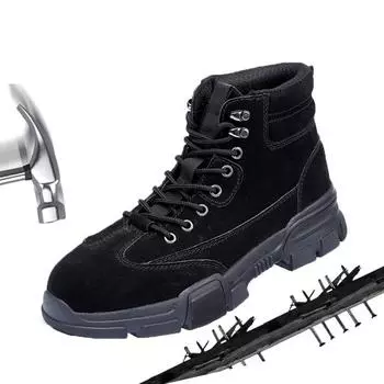 Обувь рабочая, противоразбивная, противоколотая, противоизносная, мужская рабочая обувь для защиты ног. 36 хаки