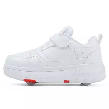 Обувь Runaway Shoes Маленькие четырехколесные новые детские туфли с роликами для мальчиков и девочек, съемные роликовые коньки для ходьбы, для школьников с колесами 31