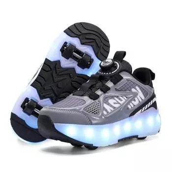 Обувь Runaway, светящаяся обувь для девочек, USB-зарядка, светодиодная обувь для взрослых, обувь Pulley 30