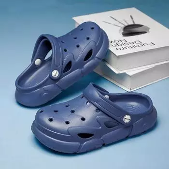 Обувь с дырочками детские тапочки сандалии для девочек нескользящая обувь для детей среднего возраста детская пляжная обувь 2025 новые женские модели 24-25