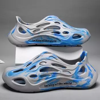 Обувь с камуфляжным принтом кокоса 2024 новые сандалии мужская пляжная обувь для выхода в свет дорожная обувь повседневные студенческие сандалии прилив 39