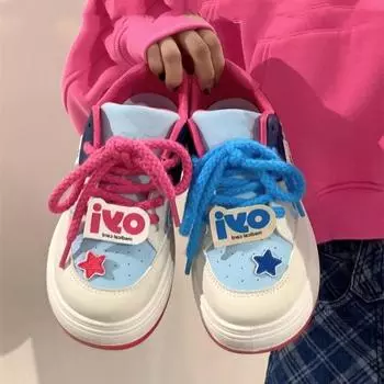 Обувь с рисунком мандаринок женские кроссовки со звездами осень модная студенческая универсальная обувь нишевая обувь для хлеба 35