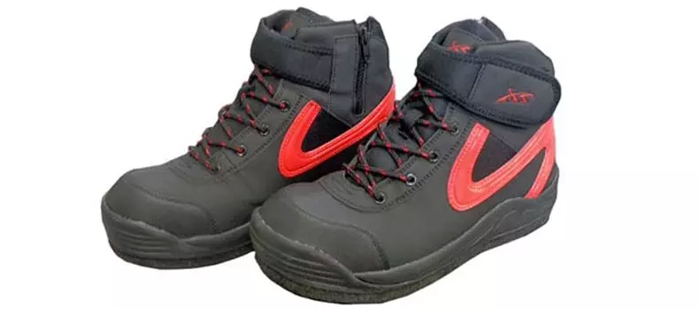 Обувь с шипами для рыбалки на приманку Обувь для рыбалки на забродах Шипованные подошвы Скальные туфли Рыболовная обувь Быстросохнущие Легкие Нескользящие Дышащие Японские чёрный