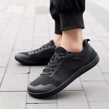 Обувь с широким голенищем для походов на открытом воздухе, спортивная обувь для бега и фитнеса, дышащая обувь для бега и приседаний, повседневная обувь с широким голенищем для пары 36 чёрный