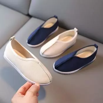 Обувь с вышивкой Hanfu для девочек, детская танцевальная обувь ручной работы в древнем стиле, древняя костюмная обувь в китайском стиле, детская обувь с вышивкой, летняя обувь 25