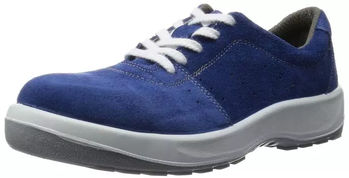 Обувь Safety JIS normal wide toe shock cm [Midori Anzen], стандартная, кроссовки, рабочая, коробка, противоскользящая, амортизация, MSN350, синяя, 27,0 синий