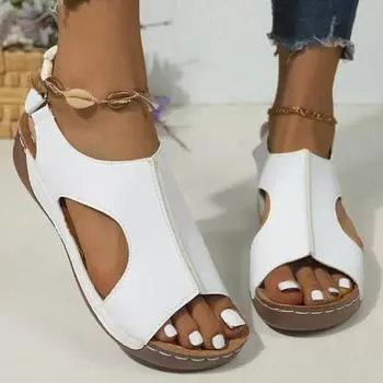 Обувь, сандалии, женские летние нескользящие женские туфли, удобные сандалии, женская обувь на танкетке, уличная обувь, женские сандалии 38 чёрный