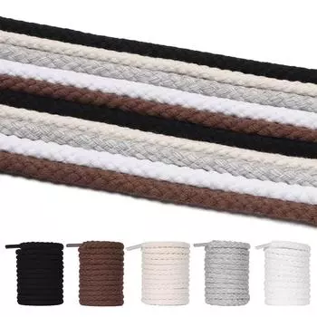 Обувь Шнурок Шнурки Круглые шнурки для обуви Льняные хлопковые шнурки Яркие шнурки Шнурки для кроссовок 100cm бежевый