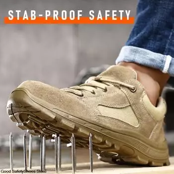 Обувь со стальным носком, дышащие рабочие кроссовки, мужская спортивная защитная обувь, устойчивая к проколам защитная рабочая обувь, мужские легкие защитные ботинки 38