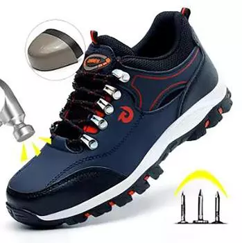 Обувь со стальным носком Мужская защитная обувь Рабочие ботинки Защитная обувь с защитой от проколов Мужская рабочая обувь Кроссовки Обувь 46 чёрный