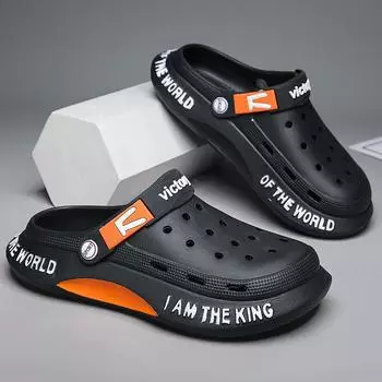 Обувь Stepping On Shit Hole, мужские тапочки с толстой подошвой, нескользящие повседневные пляжные сандалии с мягкой подошвой 39 серый