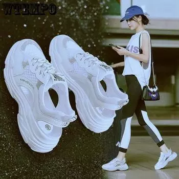 Обувь Студентки Корейская версия летних сандалий Модные туфли на плоской подошве Парная верхняя одежда Спортивная обувь 35 белый