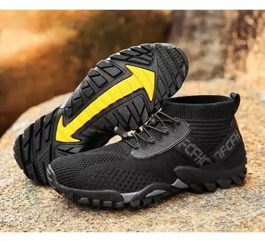 Обувь Traceway, мужская, на толстой подошве, болотная обувь, эластичная, быстросохнущая, нескользящая, для рыбалки, сухая и влажная, повседневная обувь для мужчин 39 чёрный