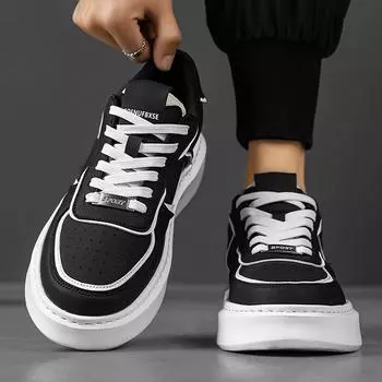 Обувь Трендовая спортивная обувь Мужские высококачественные кроссовки на толстой подошве Повседневные кроссовки для бега 39-44 39 белый